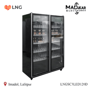 LNG 1200Ltrs Double Door Chiller Showcase LNGSC3LED120D