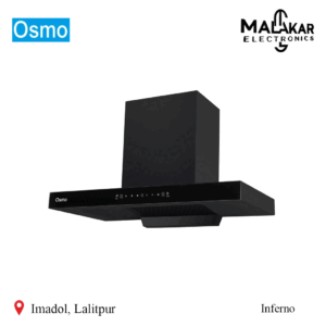 osmo 90cm filterless auto heat clean flat kitchen chimney inferno